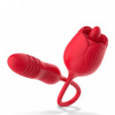 Teazers Rose Vibrator With Thrusting Dildo  EDC