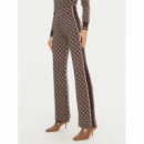 Pantalon GUESS Lise Marrón Estampado 4G