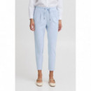 B-YOUNG Pantalones B.young Rizetta Cropped Cashmere Blue
