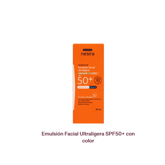 NESIRA Protector Solar 50+ Emulsion Fluida Color