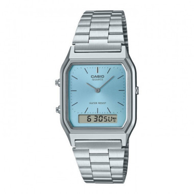 Reloj CASIO AQ-230A-2A1MQY Unisex Analógico-digital con Diseño Retro y Correa de Acero Inoxidable