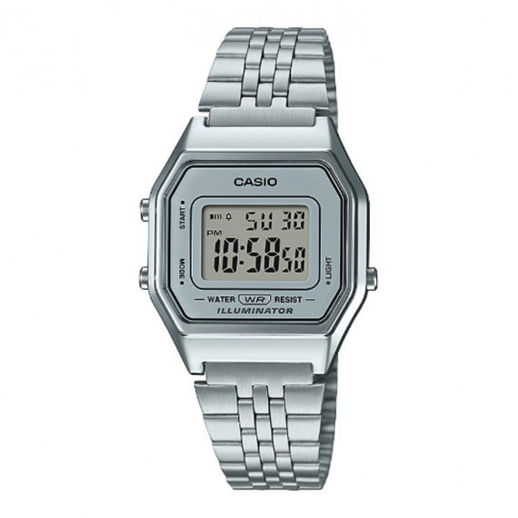 CASIO LA680WEA-7E Reloj Digital Retro Plateado – Diseño Vintage con Estilo Moderno