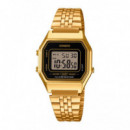 CASIO LA680WEGA-1E Reloj Digital Retro Dorado con Pantalla Negra – Estilo Vintage y Elegancia