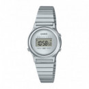 CASIO LA700WE-7A Reloj Digital Femenino – Estilo Vintage en Acero Inoxidable Plata
