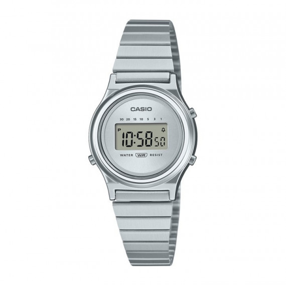 CASIO LA700WE-7A Reloj Digital Femenino – Estilo Vintage en Acero Inoxidable Plata