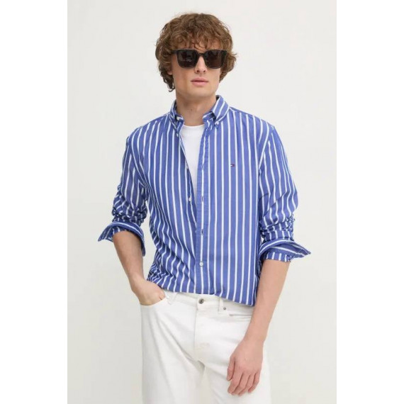 Flex Poplin Nautical Stp Shirt Optic Whi  TOMMY HILFIGER