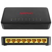 AIRPHO AR-GS108 Switch Gigabit de 8 Puertos 10MBPS 100MBPS 1000MBPS