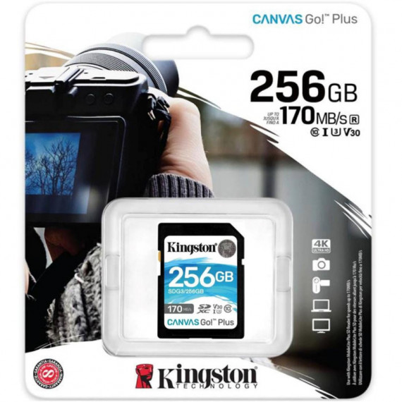 Memoria Sdxc 256GB Class 10 Kinstong 170 Mb/s Uhs-i U3  KINGSTON
