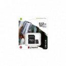 Memoria Micro SDCS2 512GB Class 10 KINGSTON 100MB/S Uhs-i