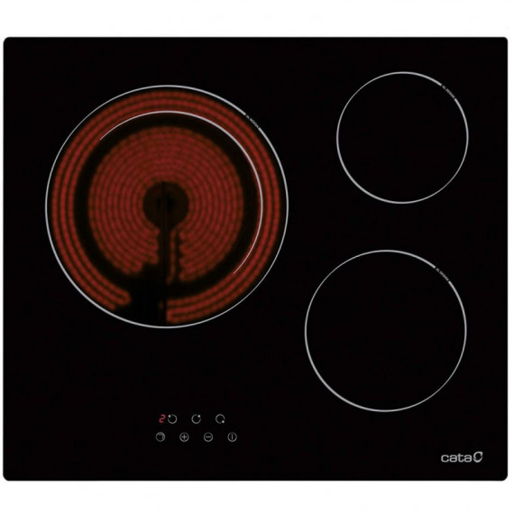 Placa de vitrocerâmica preta CATA Tdg 6003 (08063407)