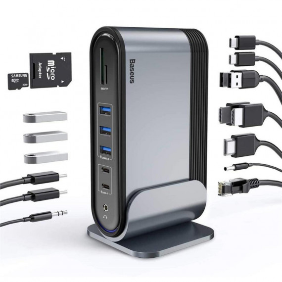 BASEUS CAHUB-DG0G Hub 17-1 Usb-c 3X HDMI