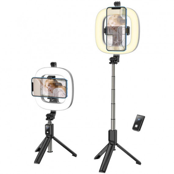 HOCO LV03 Plus Soporte con Luz para Móviles con Mando Bt