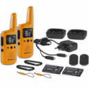 MOTOROLA T72 Walkie Talkie IP54 con Alcance de 8KM Orange con Cargador