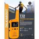 MOTOROLA T72 Walkie Talkie IP54 con Alcance de 8KM Orange con Cargador