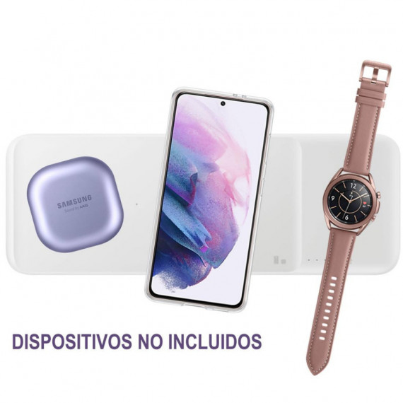 Cargador Inalámbrico 9W SAMSUNG Trio Pad (EP-P6300TWEGEU) Blanco