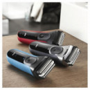 BRAUN Afeitadora SERIES3  3030S Negra/rojo