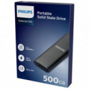 Disco Ssd Externo PHILIPS 500GB Usb-c/usb 3.0 540MB Ultra Slim Gris