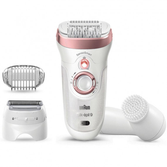 BRAUN Silk-épil 9-855 Sensosmart Skinspa Impermeable Blanco/oro Rosa