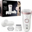 BRAUN Silk-épil 9-855 Sensosmart Skinspa Impermeable Blanco/oro Rosa