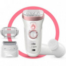 BRAUN Silk-épil 9-855 Sensosmart Skinspa Impermeable Blanco/oro Rosa