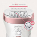 BRAUN Silk-épil 9-855 Sensosmart Skinspa Impermeable Blanco/oro Rosa