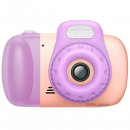 HOCO DV201 Cámara Digital Infantil con Pantalla y Doble Lente Rosa