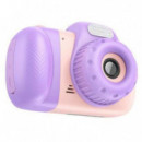 HOCO DV201 Cámara Digital Infantil con Pantalla y Doble Lente Rosa