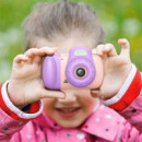 HOCO DV201 Cámara Digital Infantil con Pantalla y Doble Lente Rosa