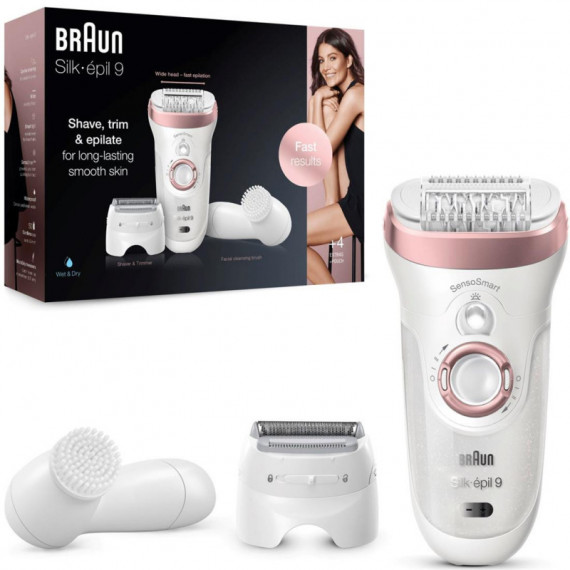 BRAUN SE9/880 Silk-épil 9 Sensosmart Wet & Dry con Cepillo de Limpieza