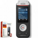 PHILIPS DVT2110 Grabadora de Voz 8GB con 2 Micrófonos Hifi