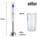 BRAUN MQ10.001MWH Batidora de Brazo Inox 450W