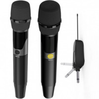 HIFUTURE WM100 Pack de 2 Micrófonos Inalámbricos 2.4G Recargables