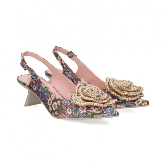 sin Talon Print Multi Nude  RAS