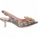 sin Talon Print Multi Nude  RAS