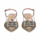 sin Talon Aplique Plata Rafia Cielo  RAS