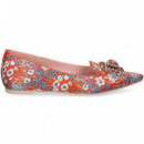 Bailarina Copete Aplique Multi Naranja  RAS