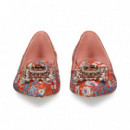Bailarina Copete Aplique Multi Naranja  RAS