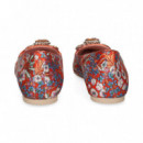 Bailarina Copete Aplique Multi Naranja  RAS