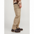Pantalones Jack&Jones Cargo corte loose beige