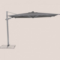 Sombrilla de Jardín Varioflex Solar Led 300X300 Cm Color Gris Piedra con Base Completa Incluida Suncomfort® By Glatz®  SUNCOMFOR