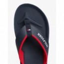 Chanclas con Tiras Acolchadas E Inscripción de TOMMY HILFIGER