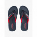Chanclas con Tiras Acolchadas E Inscripción de TOMMY HILFIGER