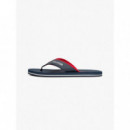 Chanclas con Tiras Acolchadas E Inscripción de TOMMY HILFIGER