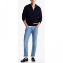 TOMMY HILFIGER - Structure Global Stripe Zip Mock - DW5 - F|MW0MW38086/DW5