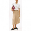 TOMMY HILFIGER - Fluid Pleated Pull On MIDI Skirt - Aeg - F|WW0WW43886/AEG