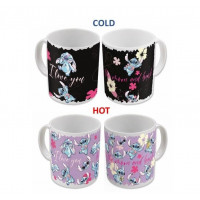 Taza Térmica Stitch y Angel  STOR