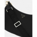 Eco Gemma Hobo Shoulder Bag Black  GUESS