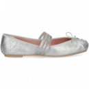 Bailarina 3 Rayas Elasticas Plata  PRETTY BALLERINAS