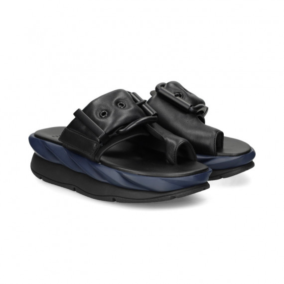 Esclava Hebilla Piel Negro  4CCCCEES