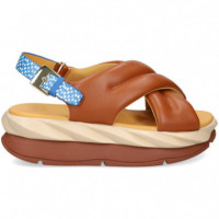 Sandalia Cruzada Piel Marron  4CCCCEES